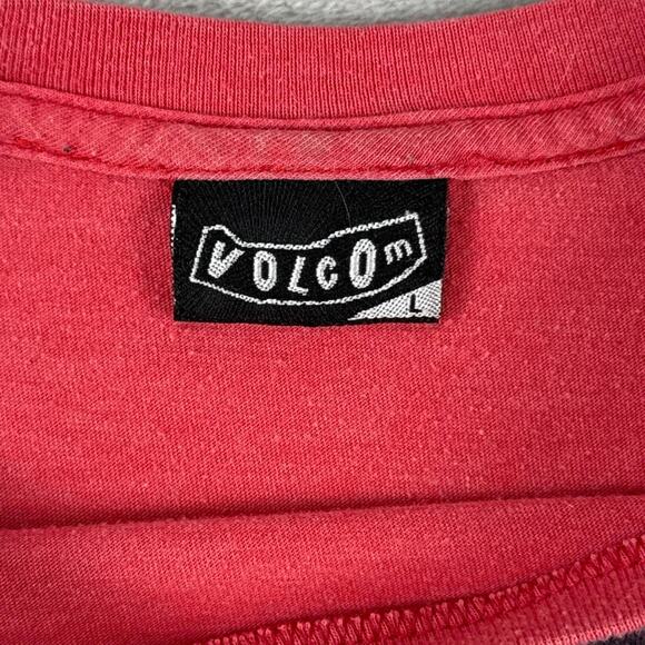 Vintage Y2k Volcom pink retro graphic logo spellout shirt size Large - Picture 3 of 7
